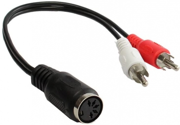 Audio-Stereo-Adapterkabel DIN an 2x Chinch, 0,2m